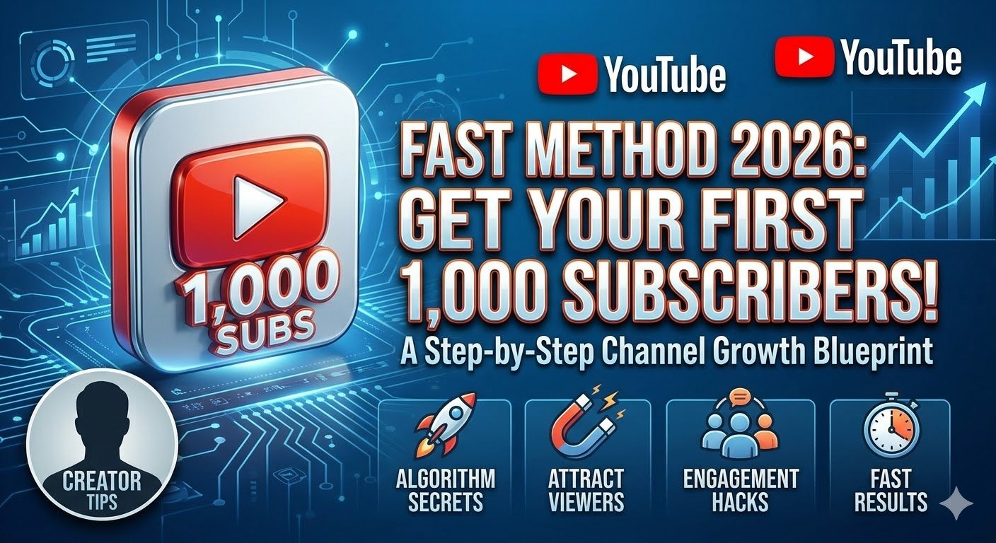 How to Get Your First 1,000 Subscribers on YouTube (Fast Method 2026)