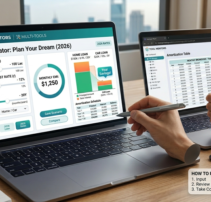 How to Use an EMI Calculator for Home & Car Planning in 2026