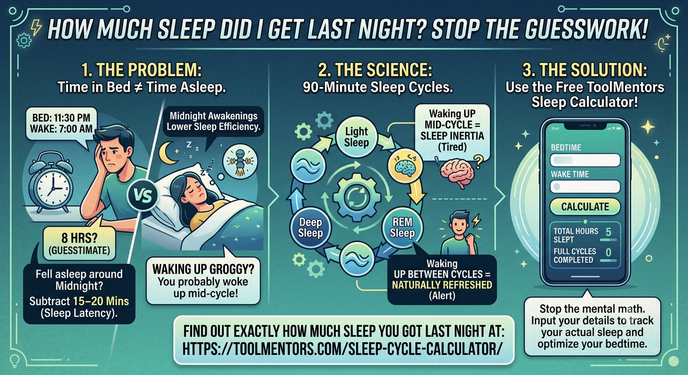Sleep Calculator: How Much Sleep Did I Get Last Night? (Stop The Guesswork!)