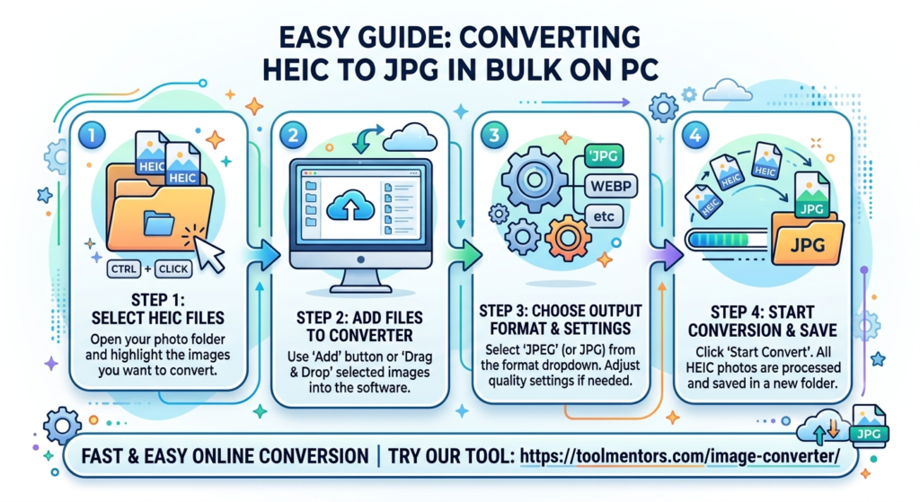 How to convert HEIC to JPG in bulk on PC