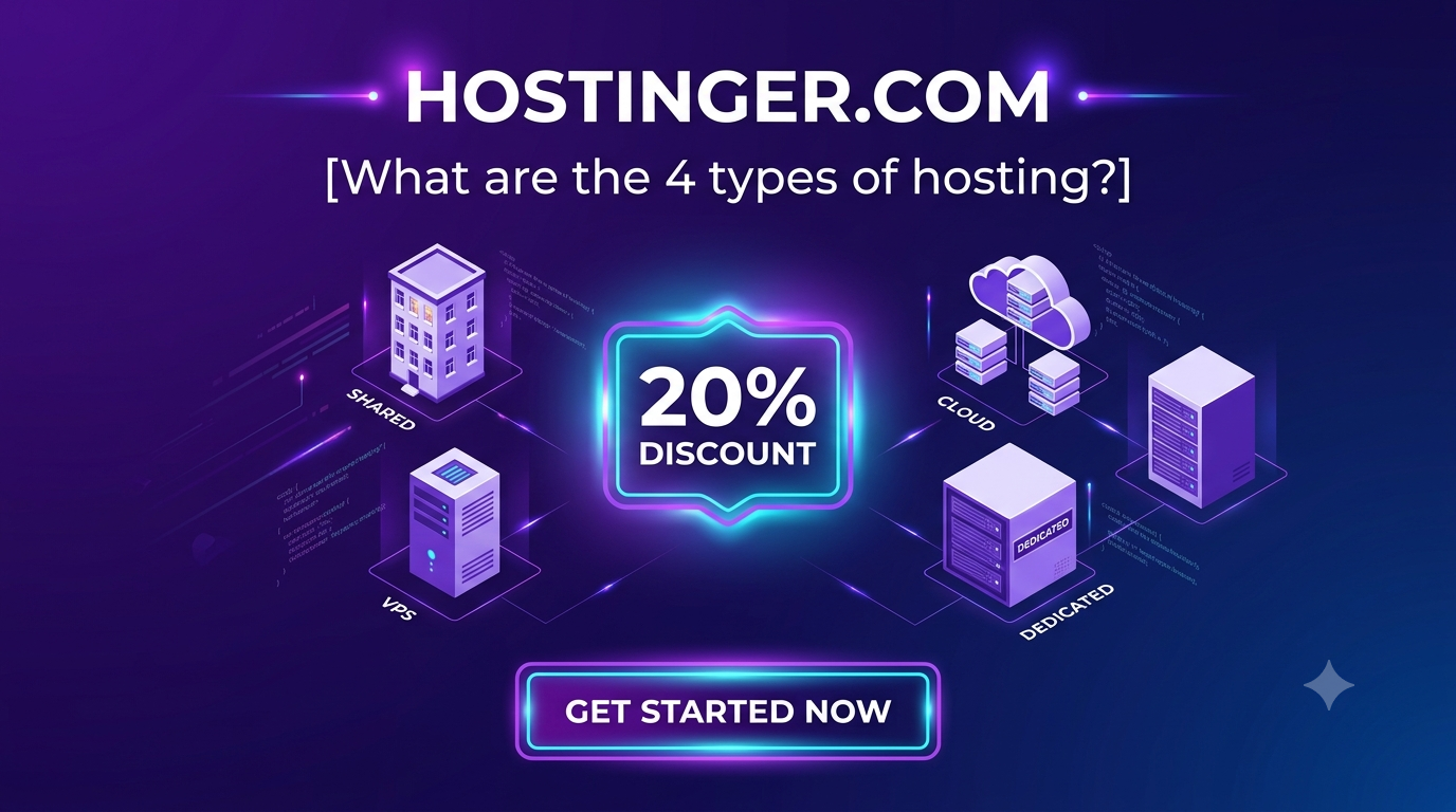What are the 4 types of hosting?