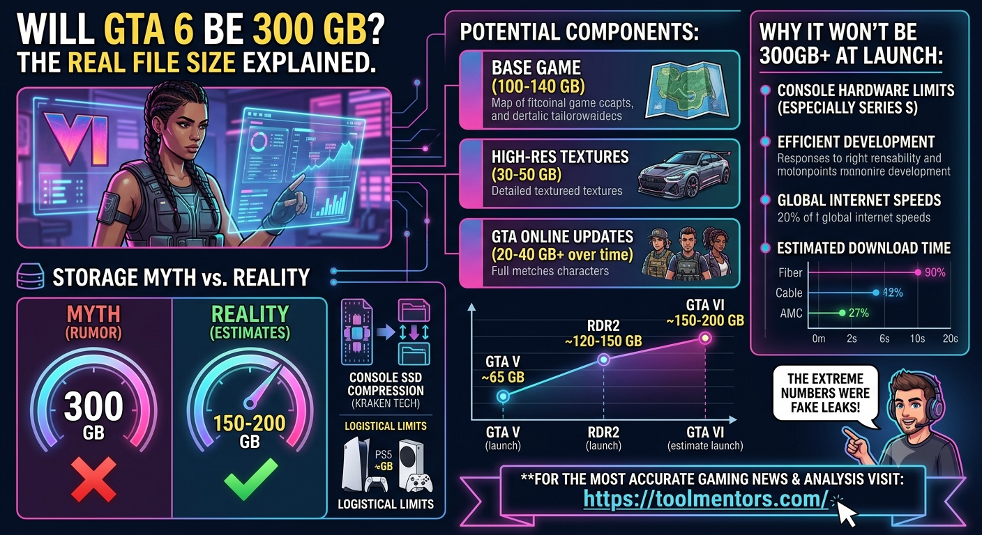 Will GTA 6 Be 300 GB? The Real File Size Explained