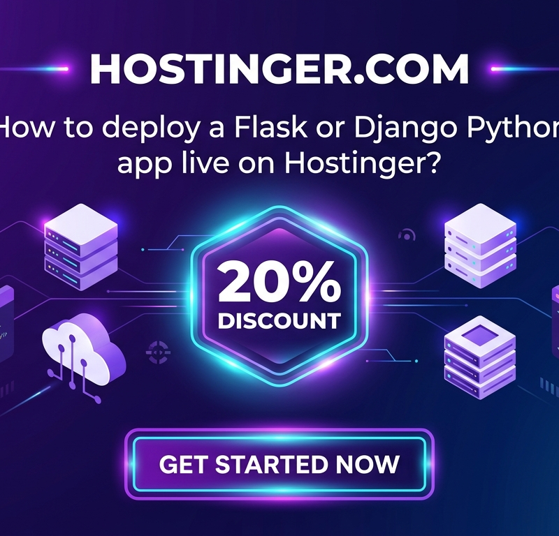 How to deploy a Flask or Django Python app live on Hostinger