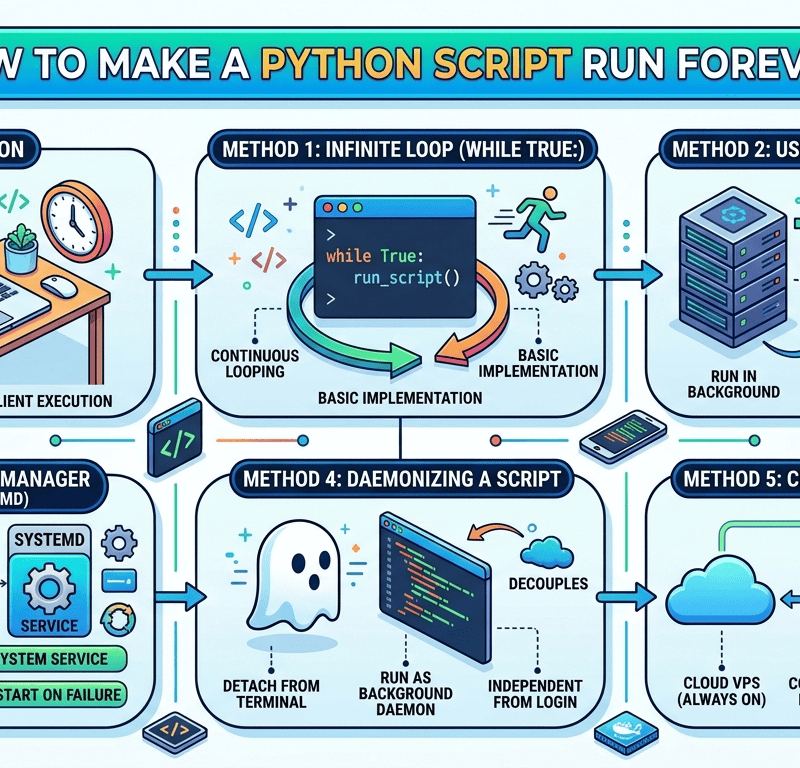How to make a Python script run forever