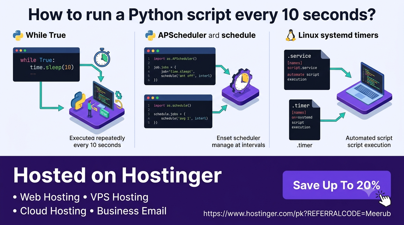 How to run a Python script every 10 seconds?