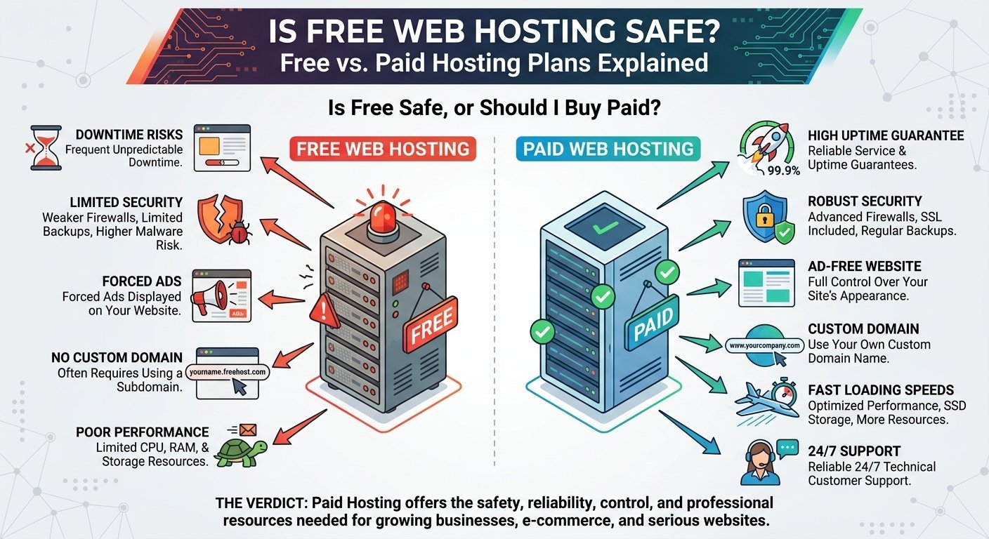 Is Free Web Hosting Safe, or Should I Buy a Paid Plan?