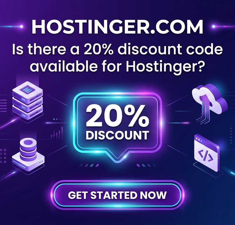 Is there a 20% discount code available for Hostinger