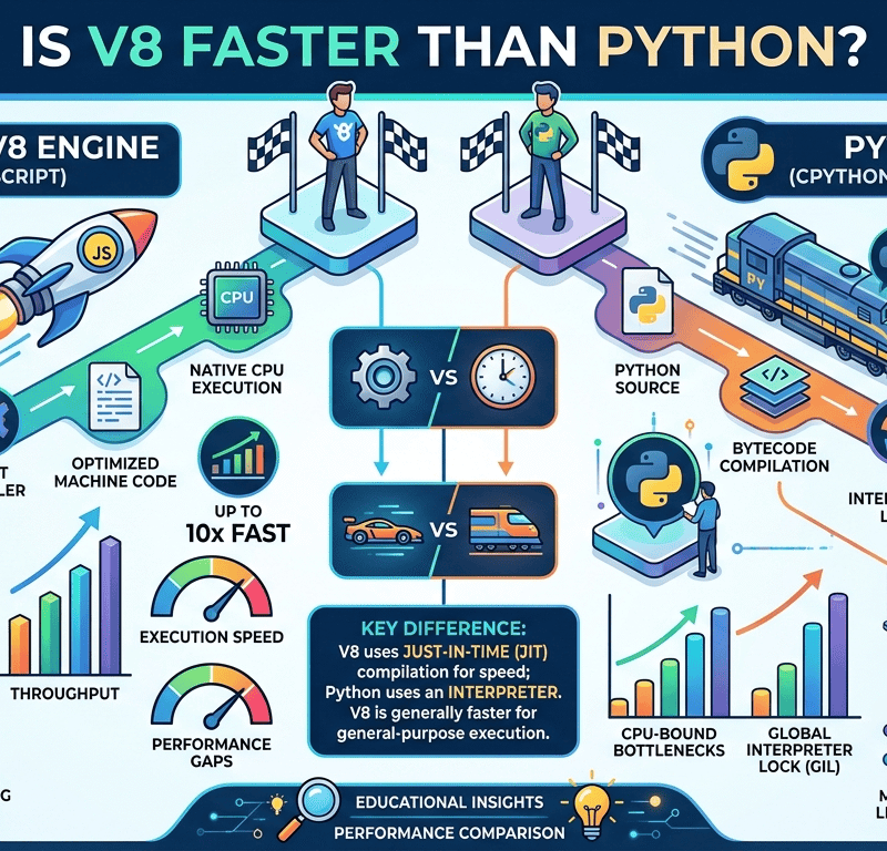 Is v8 faster than Python