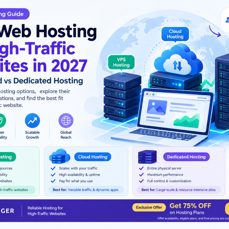 Best Web Hosting for High-Traffic Websites in 2027 VPS vs Cloud vs Dedicated Hosting