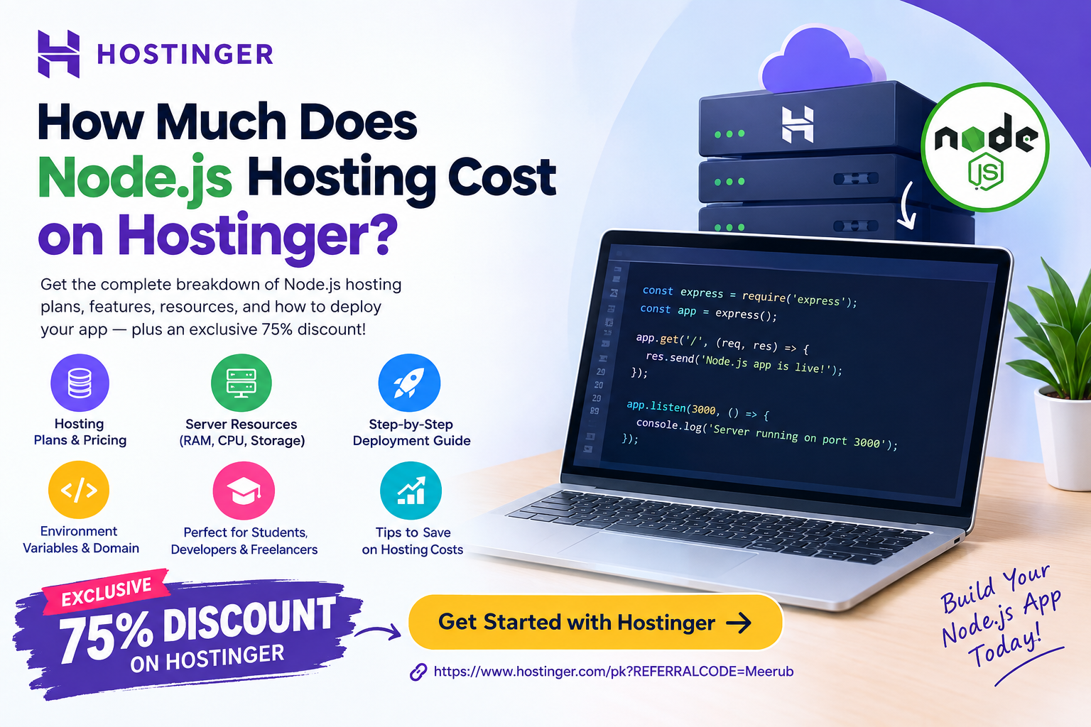 How Much Does Hosting a Node.js Web App Cost on Hostinger?