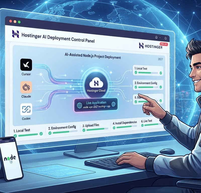 How to Deploy a Cursor, Claude, or Codex Node.js Project to Hostinger in 2027