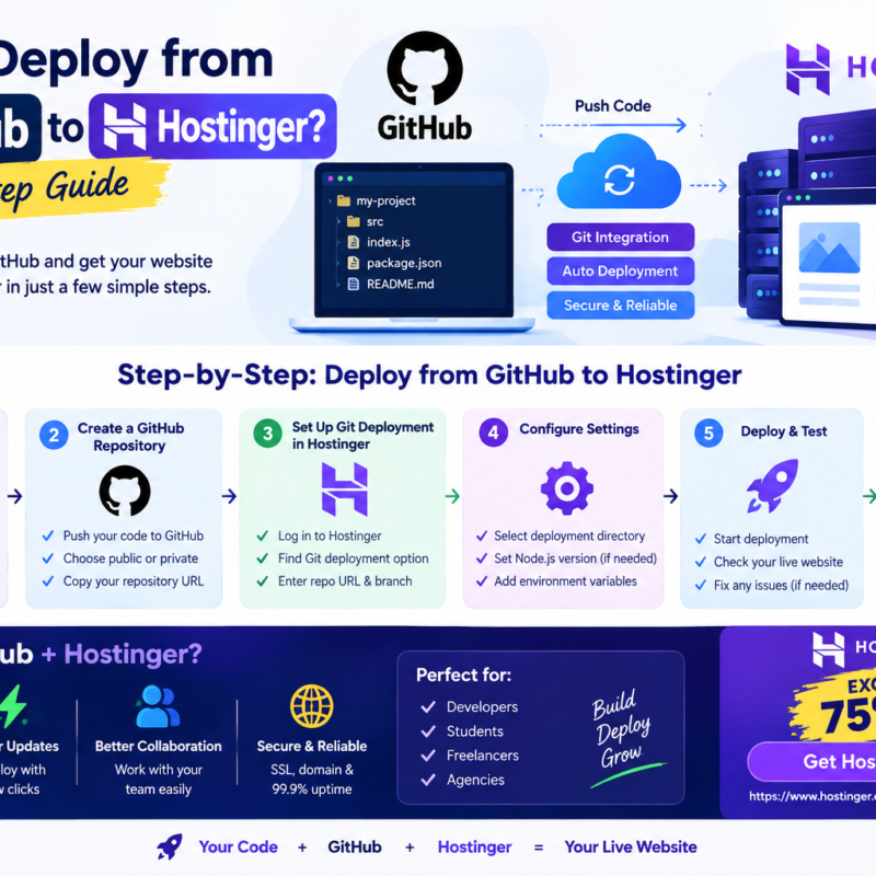 How to deploy from GitHub to Hostinger
