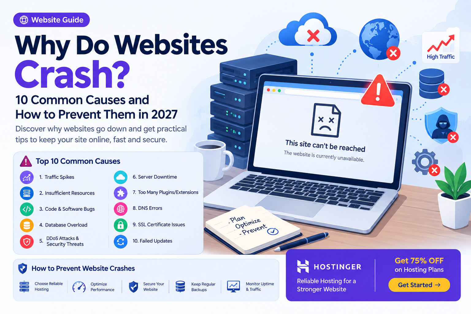 Why Do Websites Crash? 10 Common Causes and How to Prevent Them in 2027
