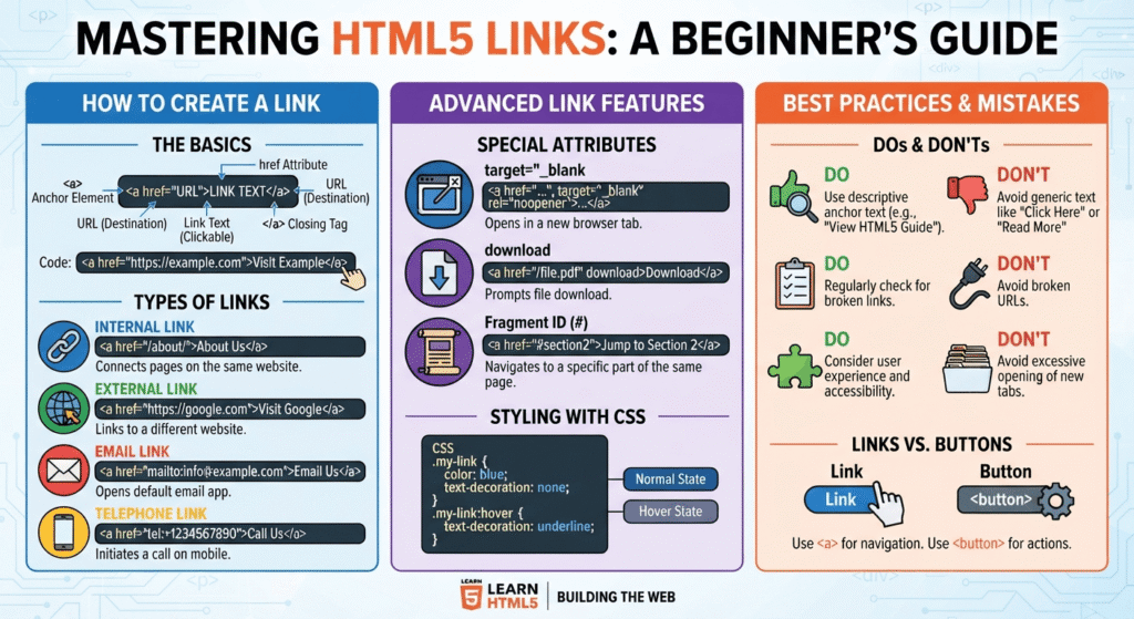 How Do You Create Links in HTML5