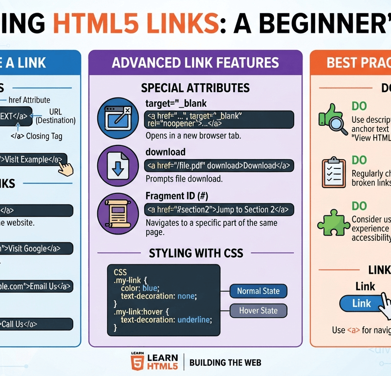 How Do You Create Links in HTML5