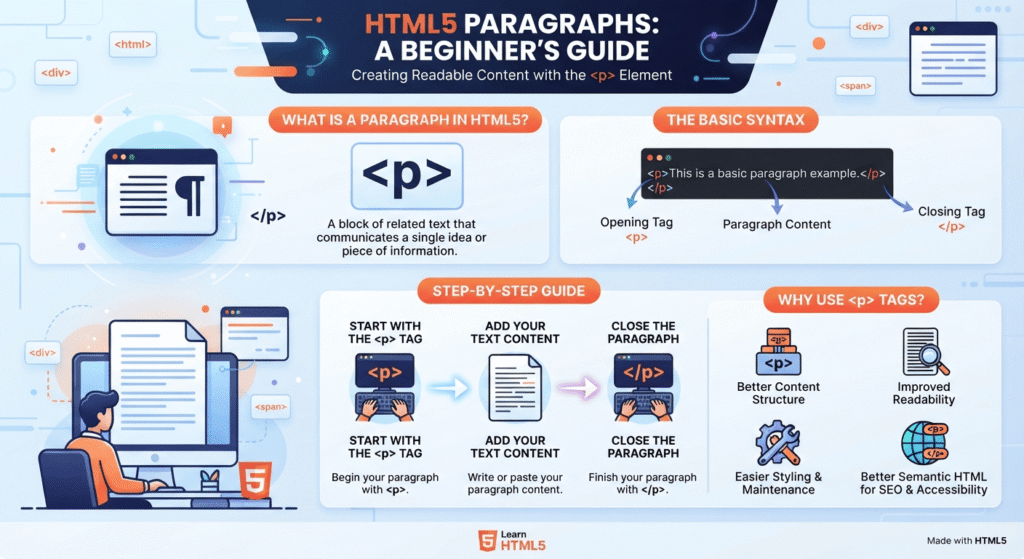 How Do You Create Paragraphs in HTML5
